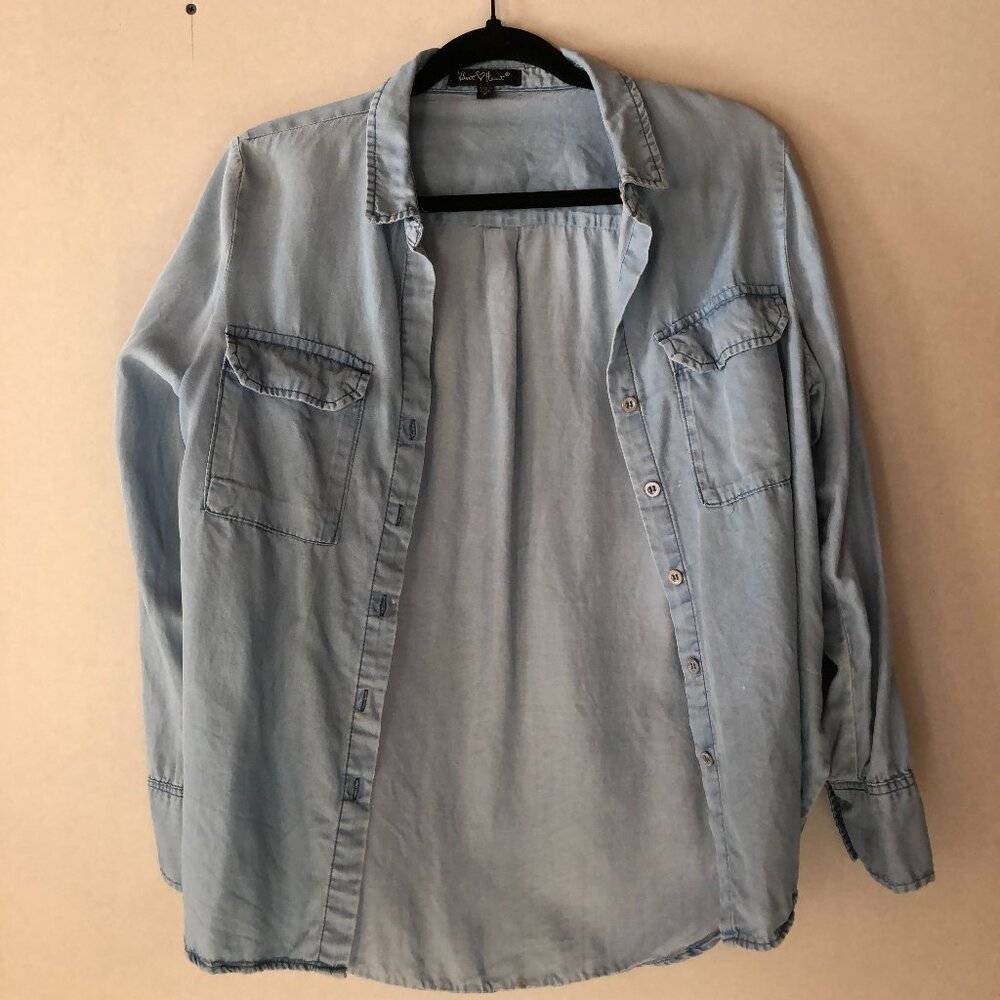 Velvet Heart Chambray-Look Shirt